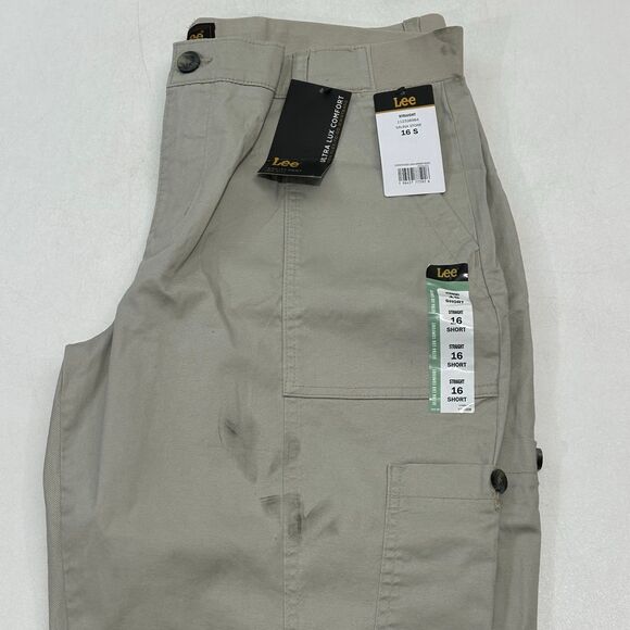 Lee Women's Straight Pants Salina Stone Utility Workwear Cargo Pocket, Size 16 S - Picture 5 of 5